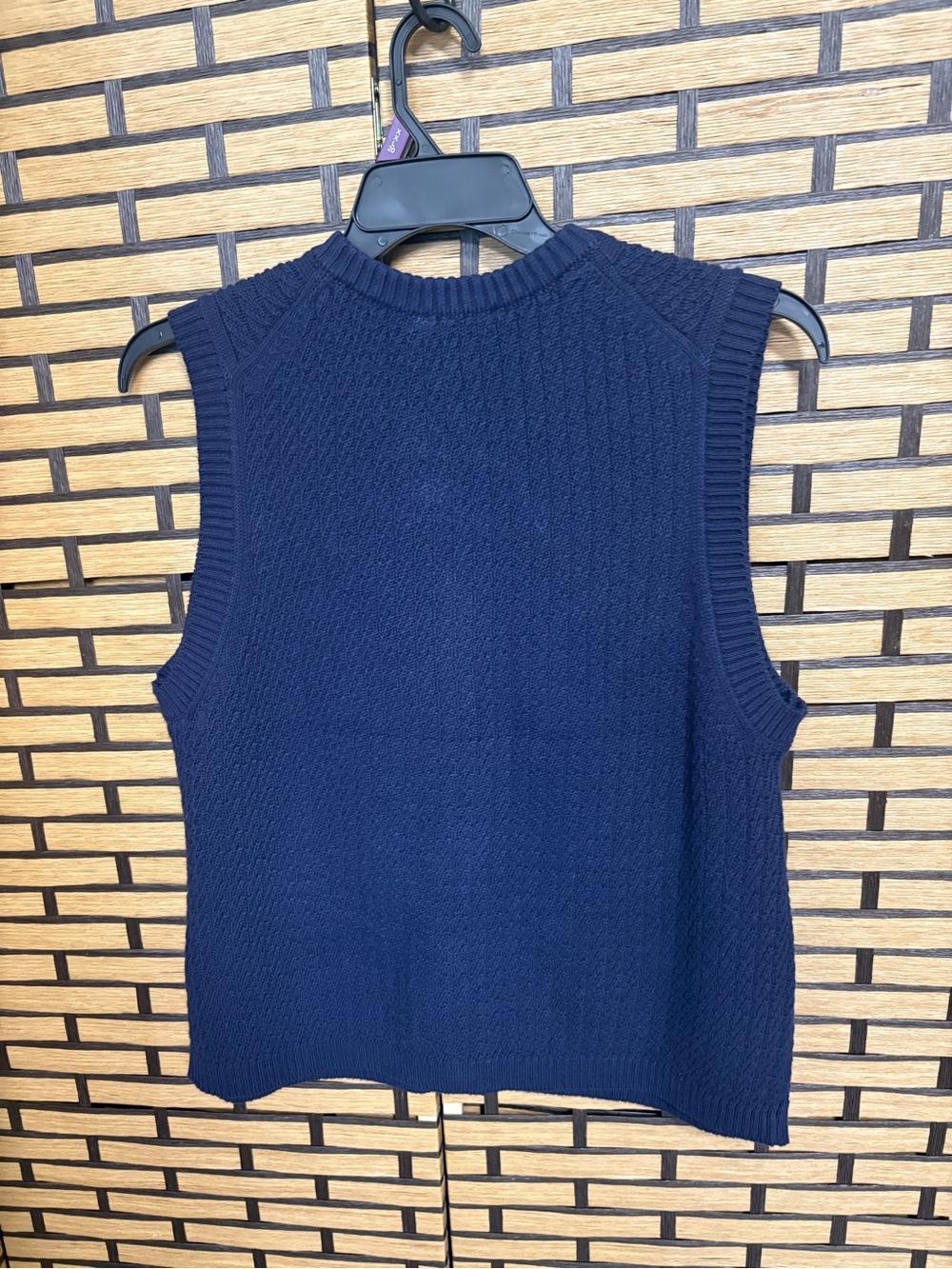 Free Assembly Navy Cable Knit Sweater Vest Size XXL - Picture 3 of 7